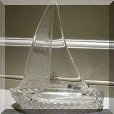G02. Galway Crystal sailboat. 